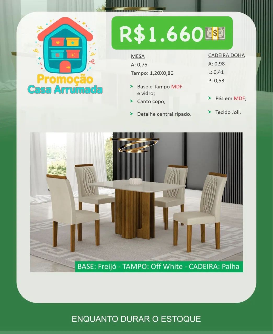 Mesa de Jantar D189