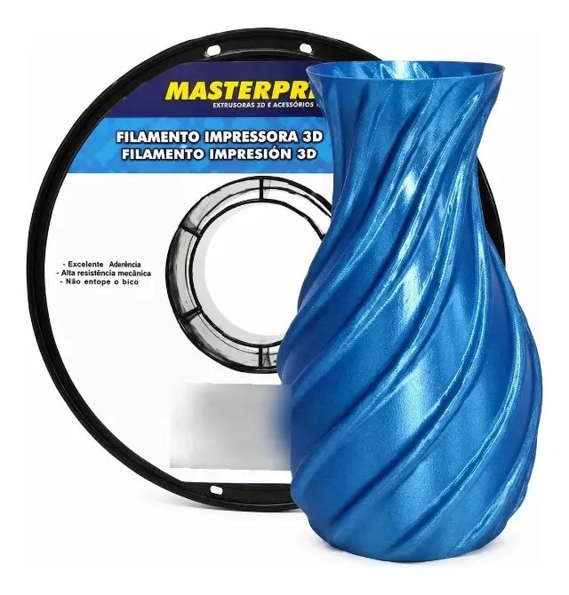 Filamento PLA Silk Azul impressora 3d masterprint impressão 3d 