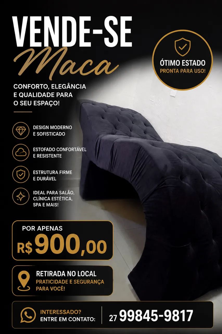Vendo maca, semi nova.