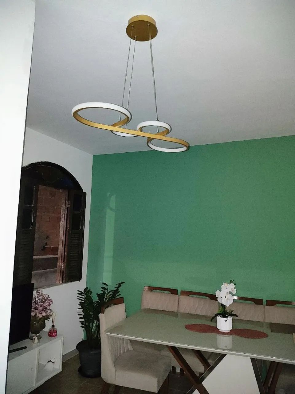 Mesa tampo de vidro com 6 cadeiras  - Foto 2