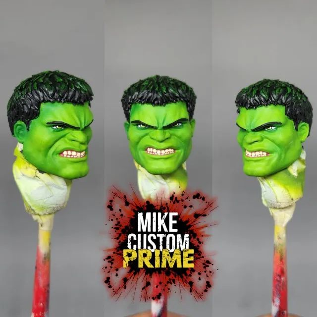 HULK HEAD CUSTOM VERSÃO 2003 PARA MARVEL LEGENDS  ( PADRÃO HULK MAX)