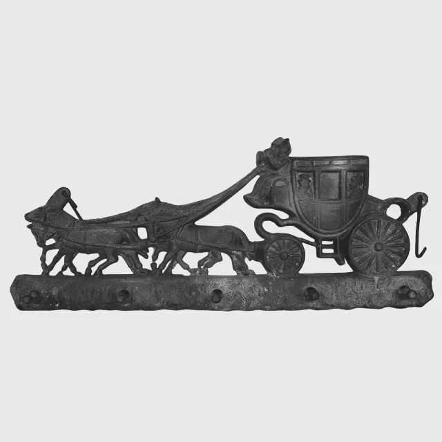 Antigo Claviculário Manufaturado Estanho/pewter Cinza-escuro cinco suportes chaves