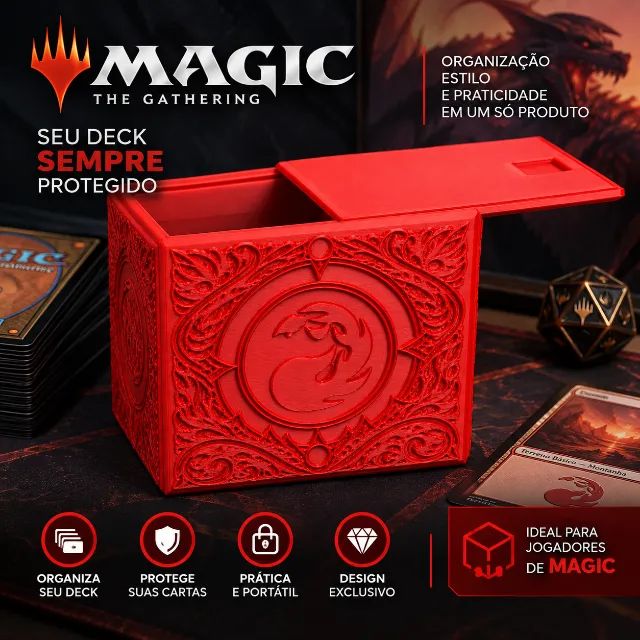 Deck Box para Cartas Magic The Gathering Caixa para Deck - Foto 3