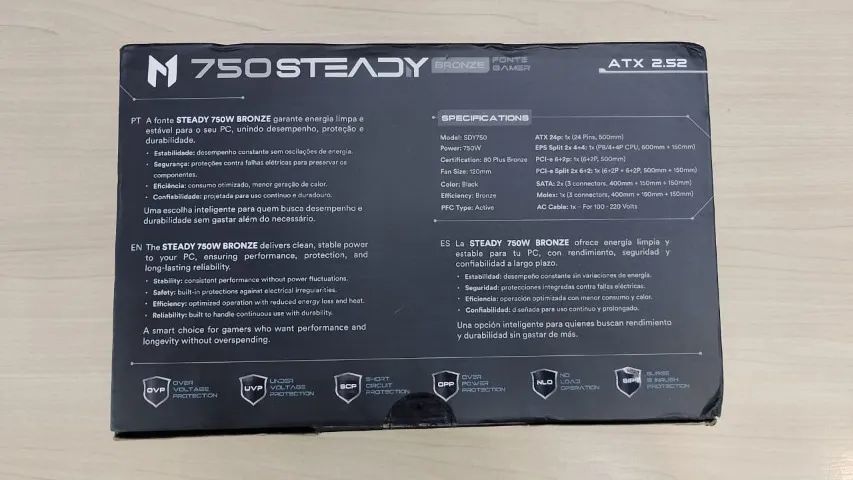 Fonte Mach1 Steady 750W Plus Bronze (NOVA) - Foto 3