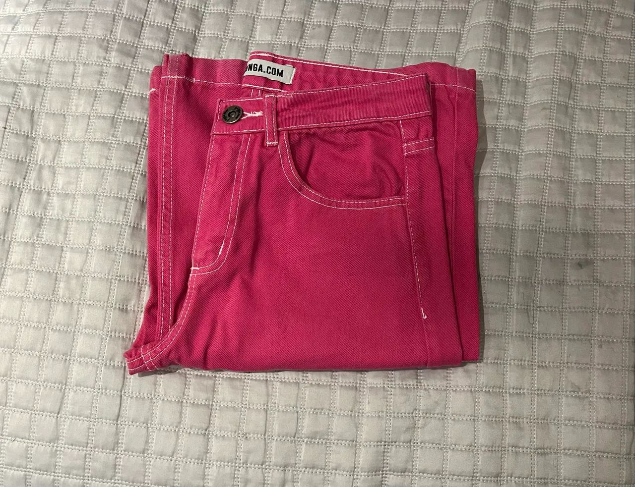 calça jeans pink wide leg - Foto 3