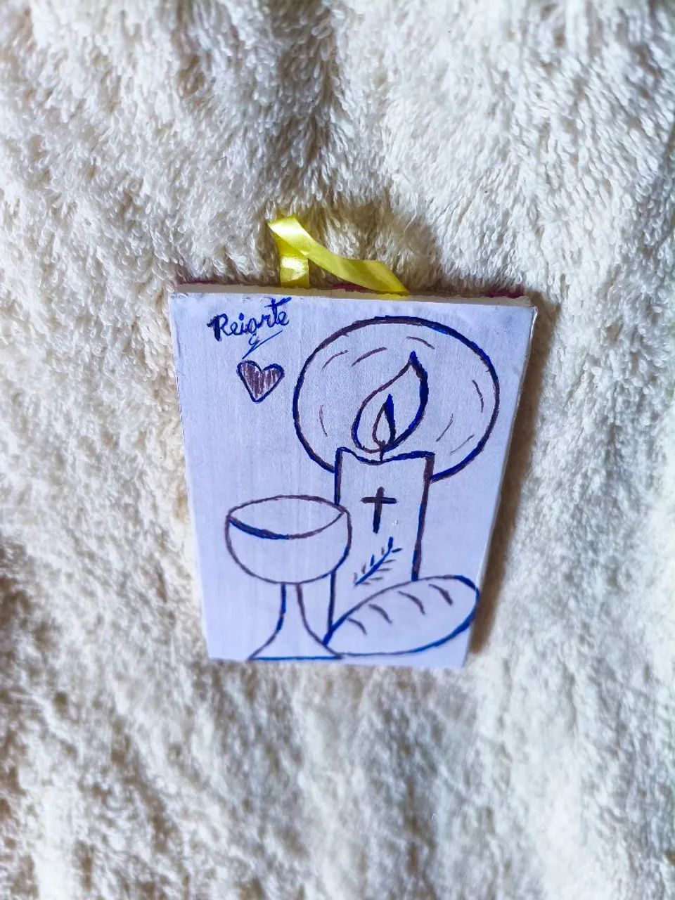Desenho de pão e vinho - corpo e sangue de Jesus  - Foto 5