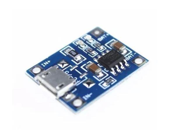 COD-AM1 Tp4056 Micro Usb Carregador Bateria Litio 1a 5v Lithium - Foto 2