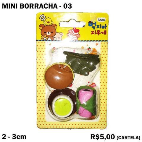 Mini Borracha Frutas e Verduras - Cartela 03