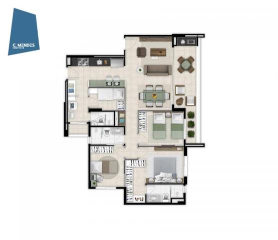 Marzzano, 2 ou 3 suítes, 2 vagas, 88, 100 e 117 m² à venda, a partir de R$ 535.000 - Duna - Foto 12