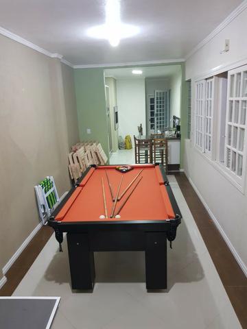 Mesa Charme Semi Oficial Cor Preta Tecido Laranja Mod. VEQO0732 - Foto 3