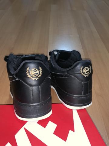 Tenis Nike Air Force AF-1 82 Preto Couro Parcelo - Foto 6