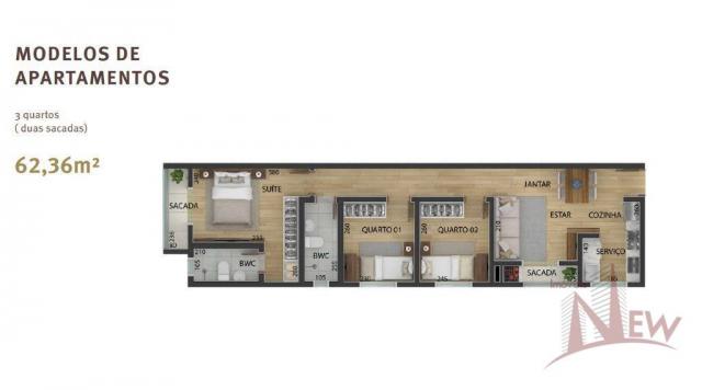 Apartamento 03 quartos sendo 01 suíte no Três Marias, São José dos Pinhais - Foto 4