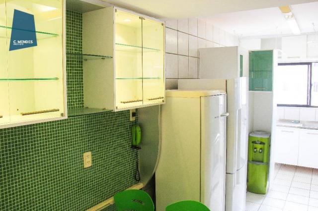 Apartamento mobiliado para locação, 130m² 3 suítes 3 vagas, Cocó, Fortaleza. - Foto 11