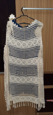 vestido jeans com kimono