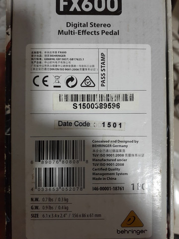 Pedal Multi efeitos Digital FX 600