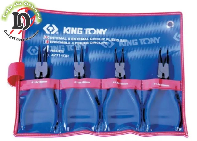 Novo<br>Jogo de  Alicates P/ Anéis 4 peças - King Tony - Foto 3