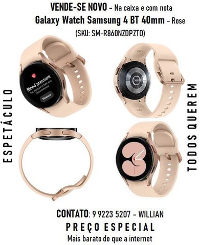 relogio inteligente samsung rose
