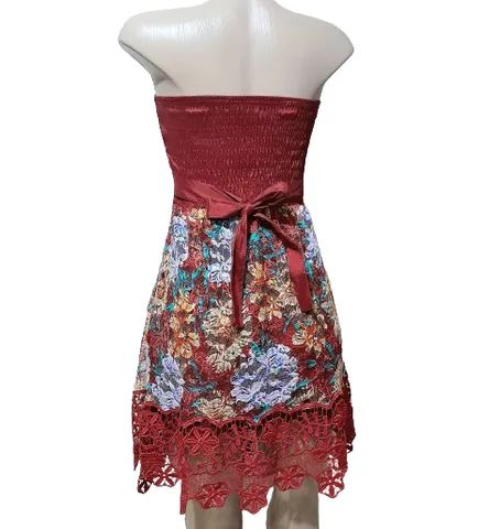 Vestido Renda Vermelho Tam.P  - Foto 3