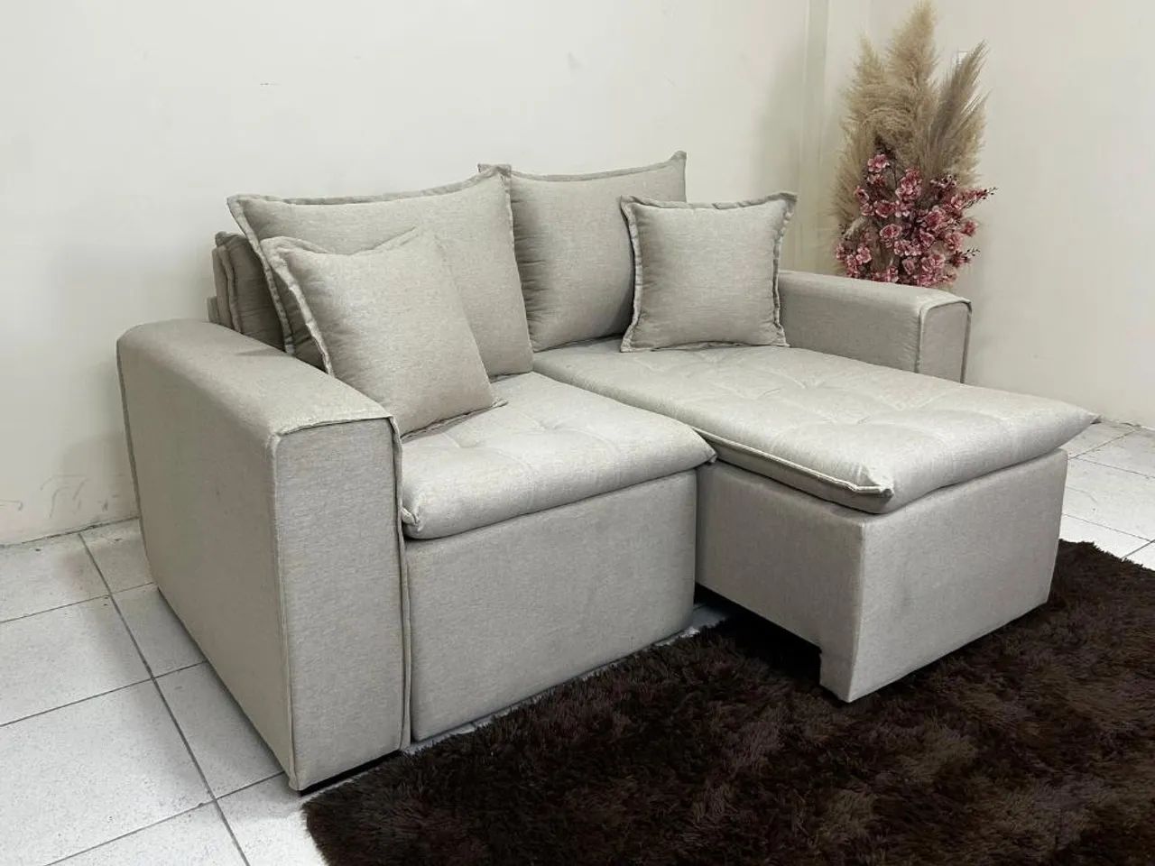 Sofá Cama/Retrátil Ravena 1,80m - Linho l655 - Foto 2
