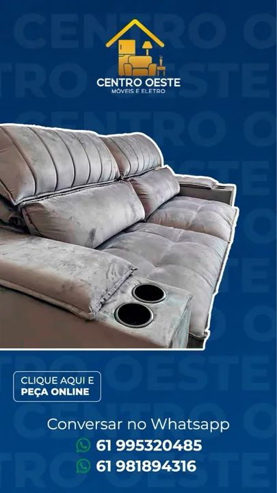 Sofa retratril reclinavel em molas ensacadas / Barcelona 2.30 