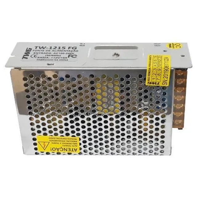 Fonte Chaveada Estabilizada 12V 15A Colméia, Bivolt 110v/220v Ideal para CFTV - Foto 4