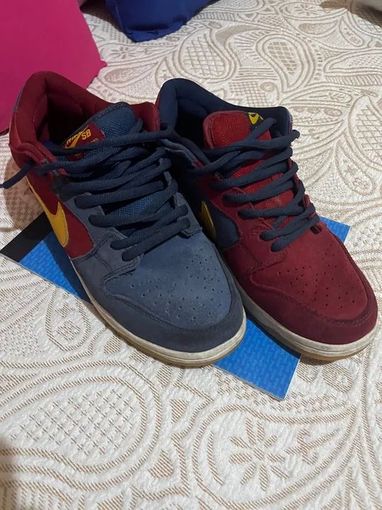 Nike Dunk Low SB - Azul e Vermelho TAM 40 - Foto 6