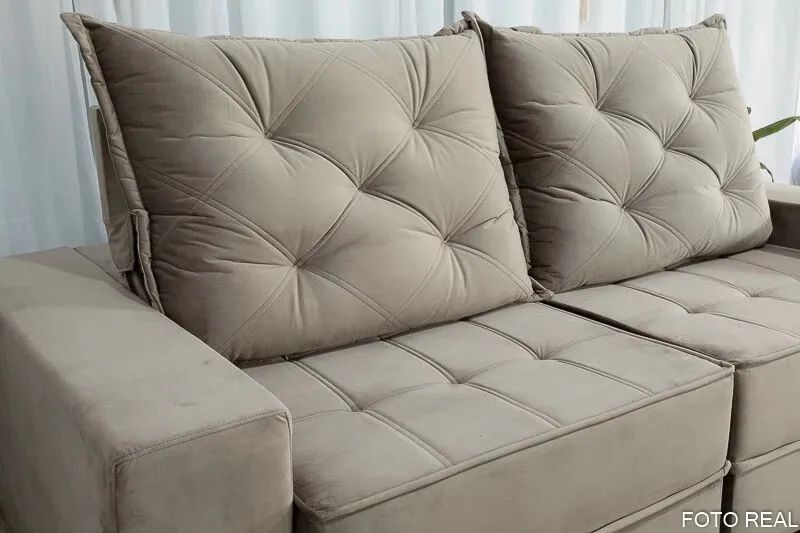 Sofá Retrátil Reclinável Berlim 2,50m D33 e Molas Ensacadas rf531 - Foto 2