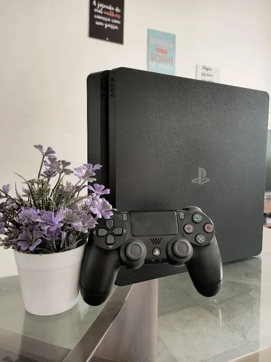 PS4 Slim 1 TB semi novo com caixa  - Foto 5