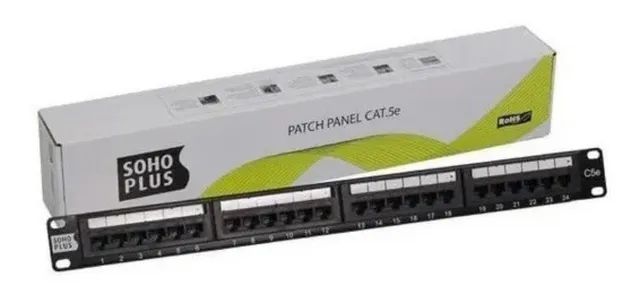 Patch Panel 24 Portas Cat5e Soho Plus Furukawa 