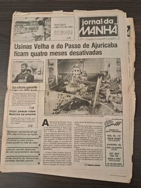 Edição Do Jornal Da Manhã De Ijuí, Do Dia 03-06-1992
