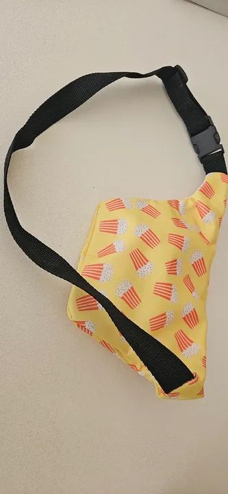 Pochete amarela estampada de pipoca - Foto 2