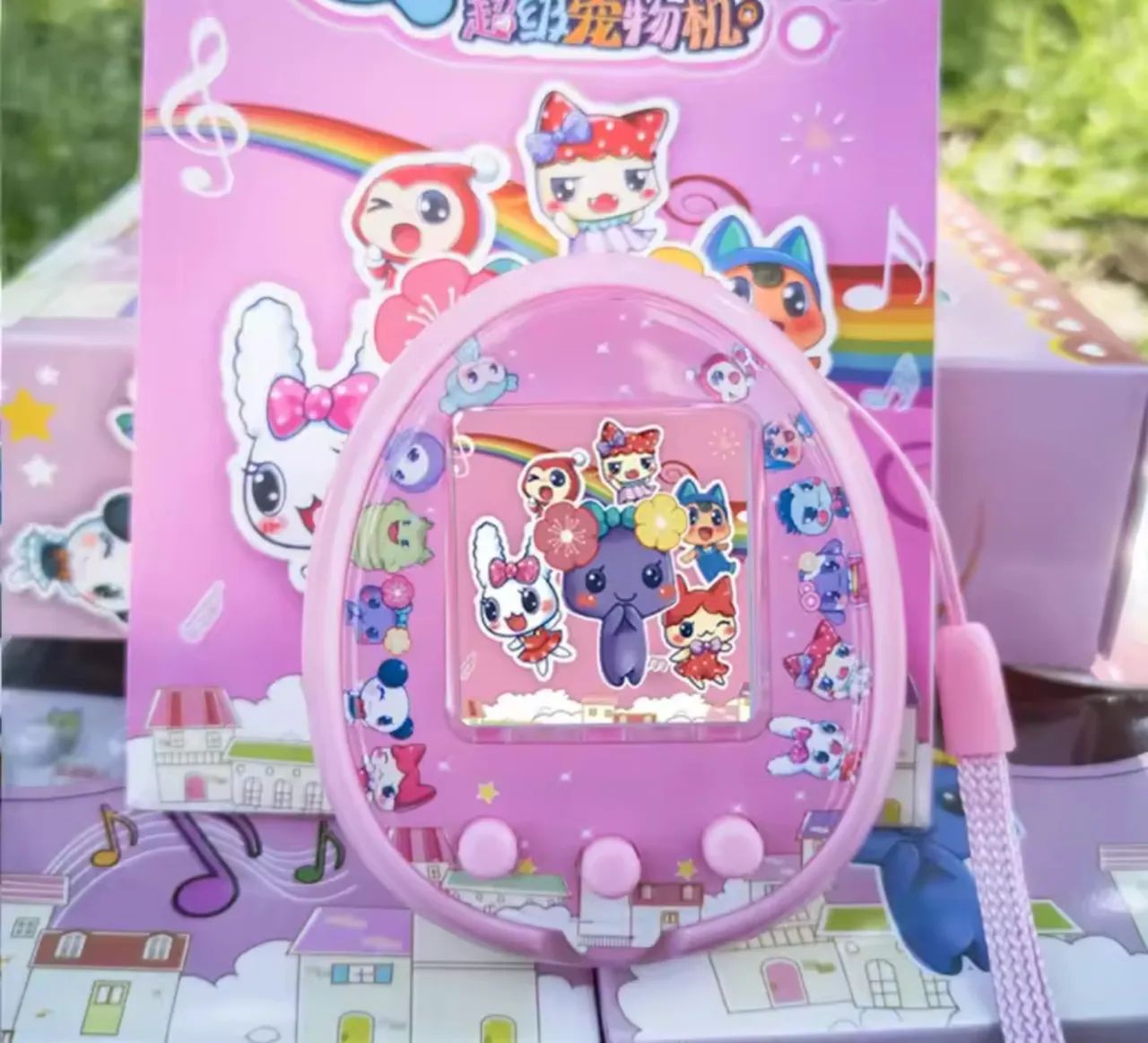 Tamagotchi Qpet Recarregável Rosa e Roxo - Foto 4