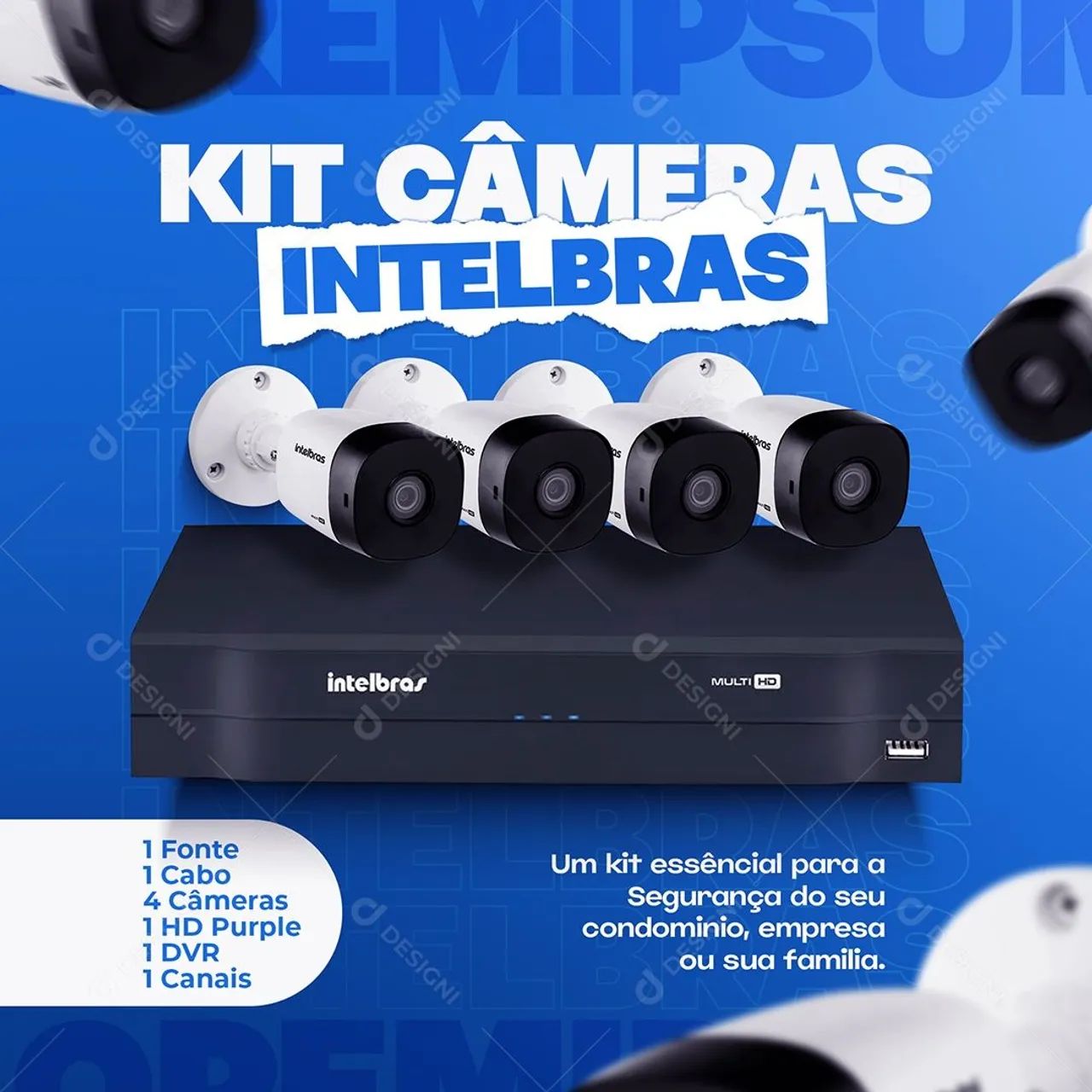 Kit Câmeras de Segurança Intelbras - Completo