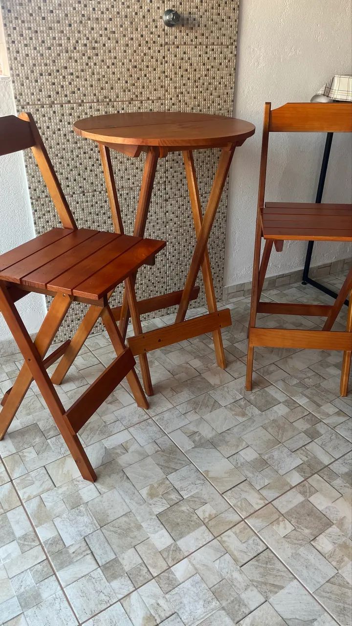 Jogo de Mesa Bistrô com duas Cadeiras - Foto 3