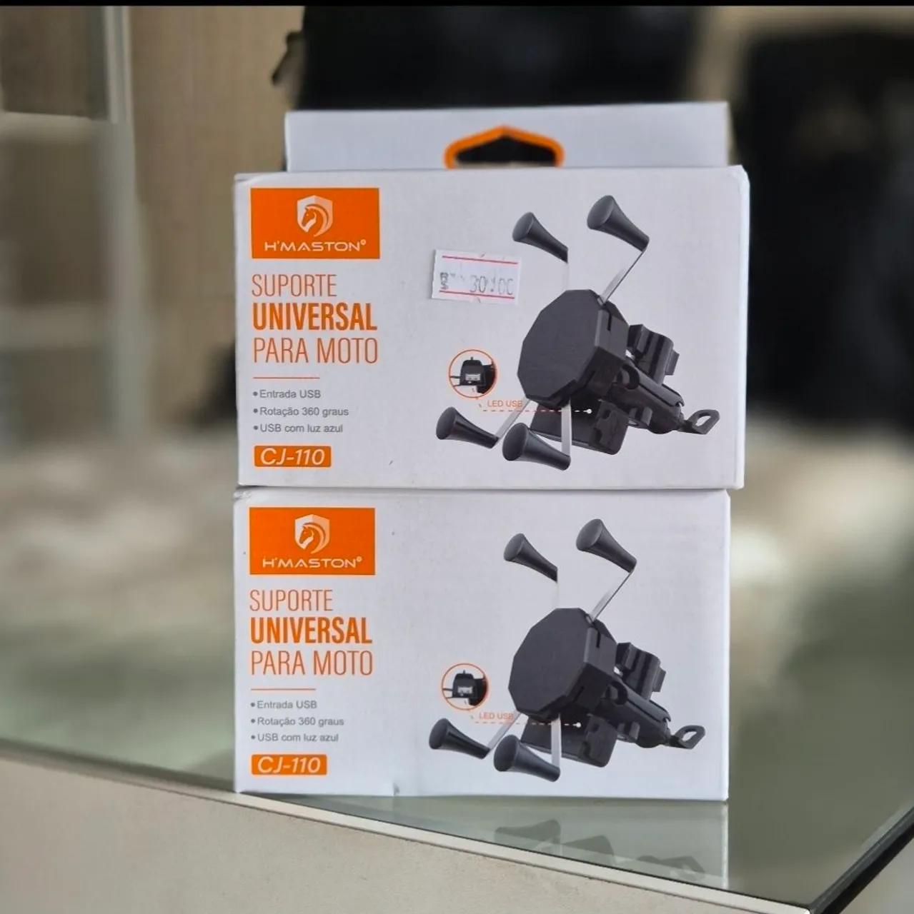 Suporte Universal para Moto com Carregador USB 