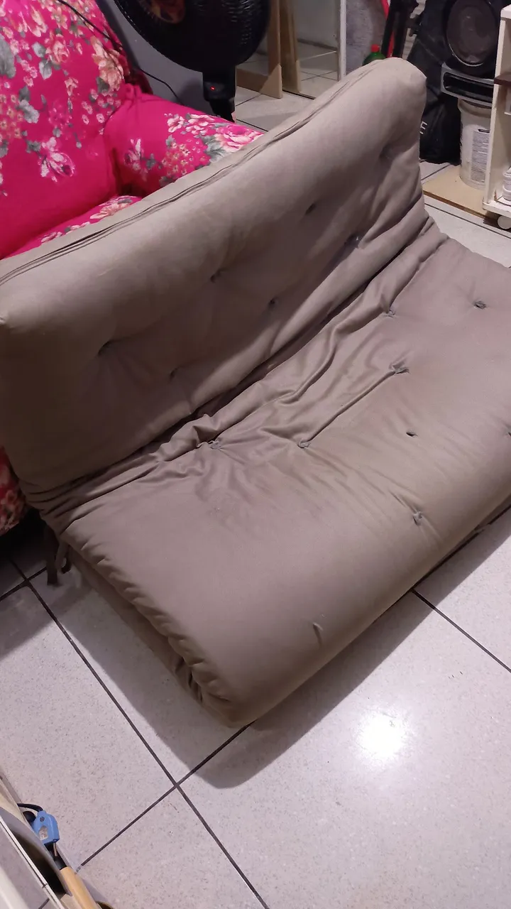 Sofá Futon Reclinável Bege
