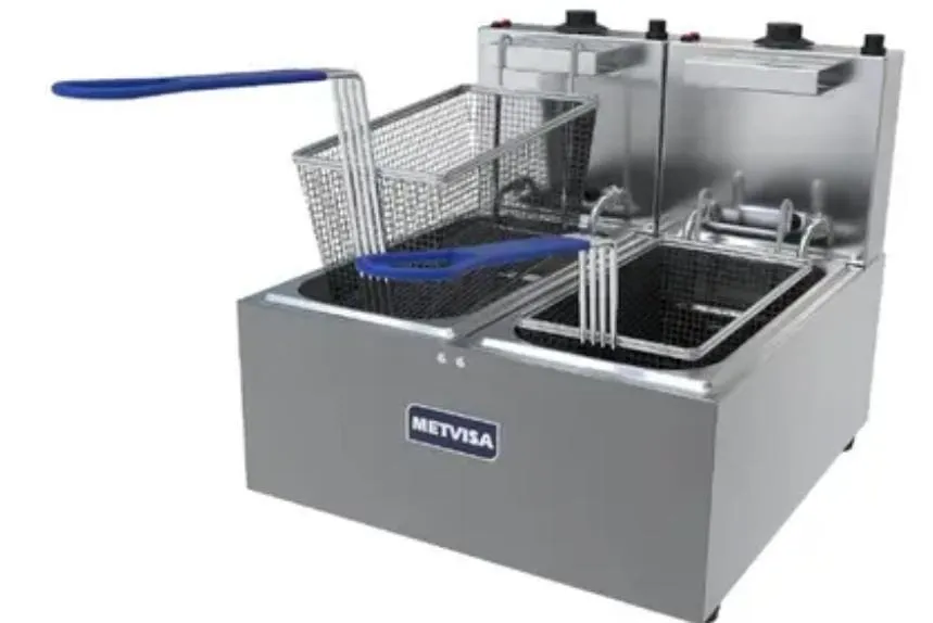 Fritadeira Elétrica Dupla Profissional METVISA