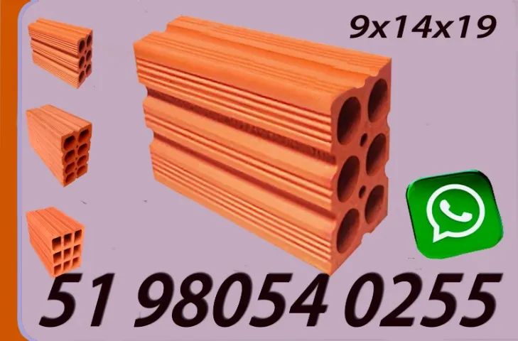 Tijolos 6 , 8 , 9 ,e 12 Furos . Porto Alegre Região e Litoral. - Foto 3