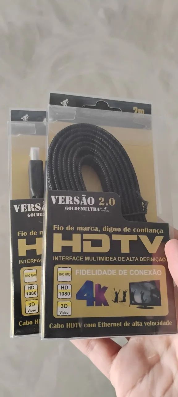 Cabo HDMI 4K 2.0 - 02 metros - HDR - GoldenUltra - Novo - Foto 6
