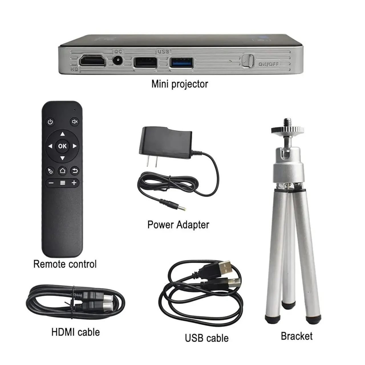 Mini Smart Projetor 4K Ultra HD C6 32GB 2GB Android Usado - Foto 4