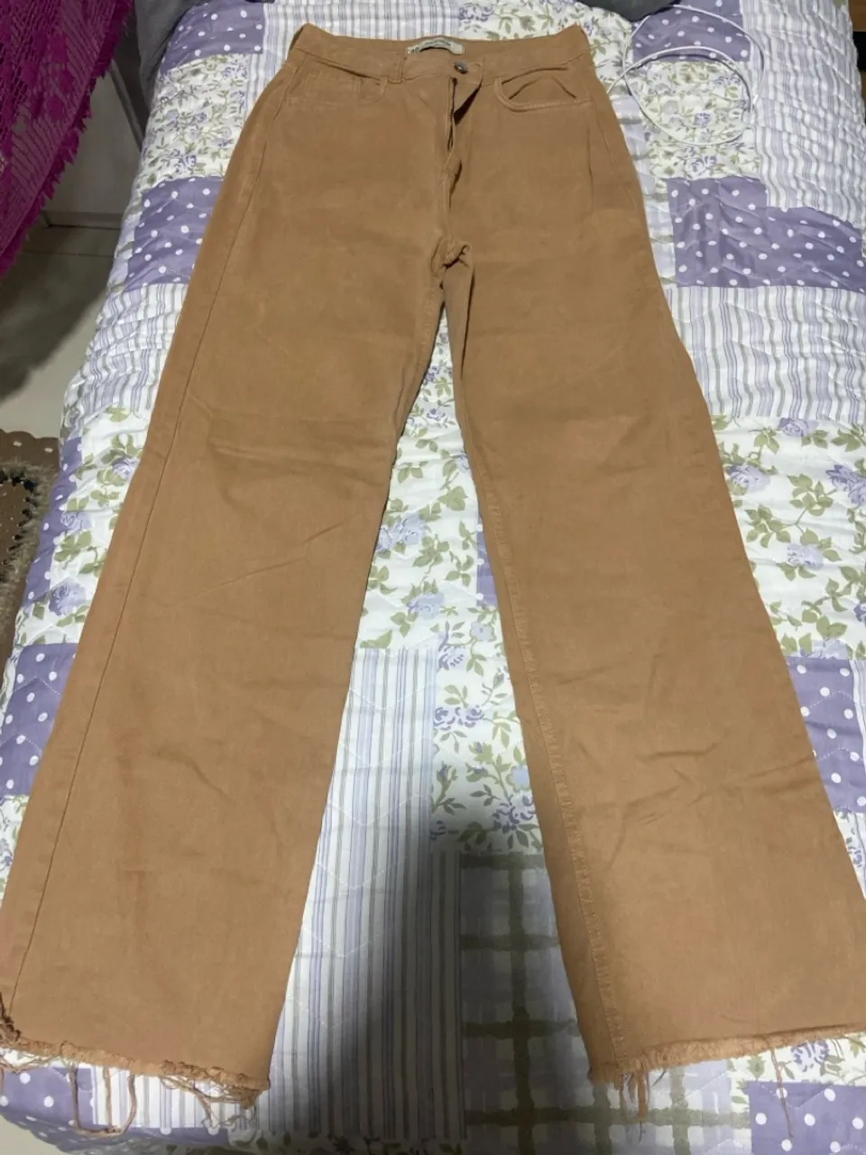 Calça Wide Leg Marrom