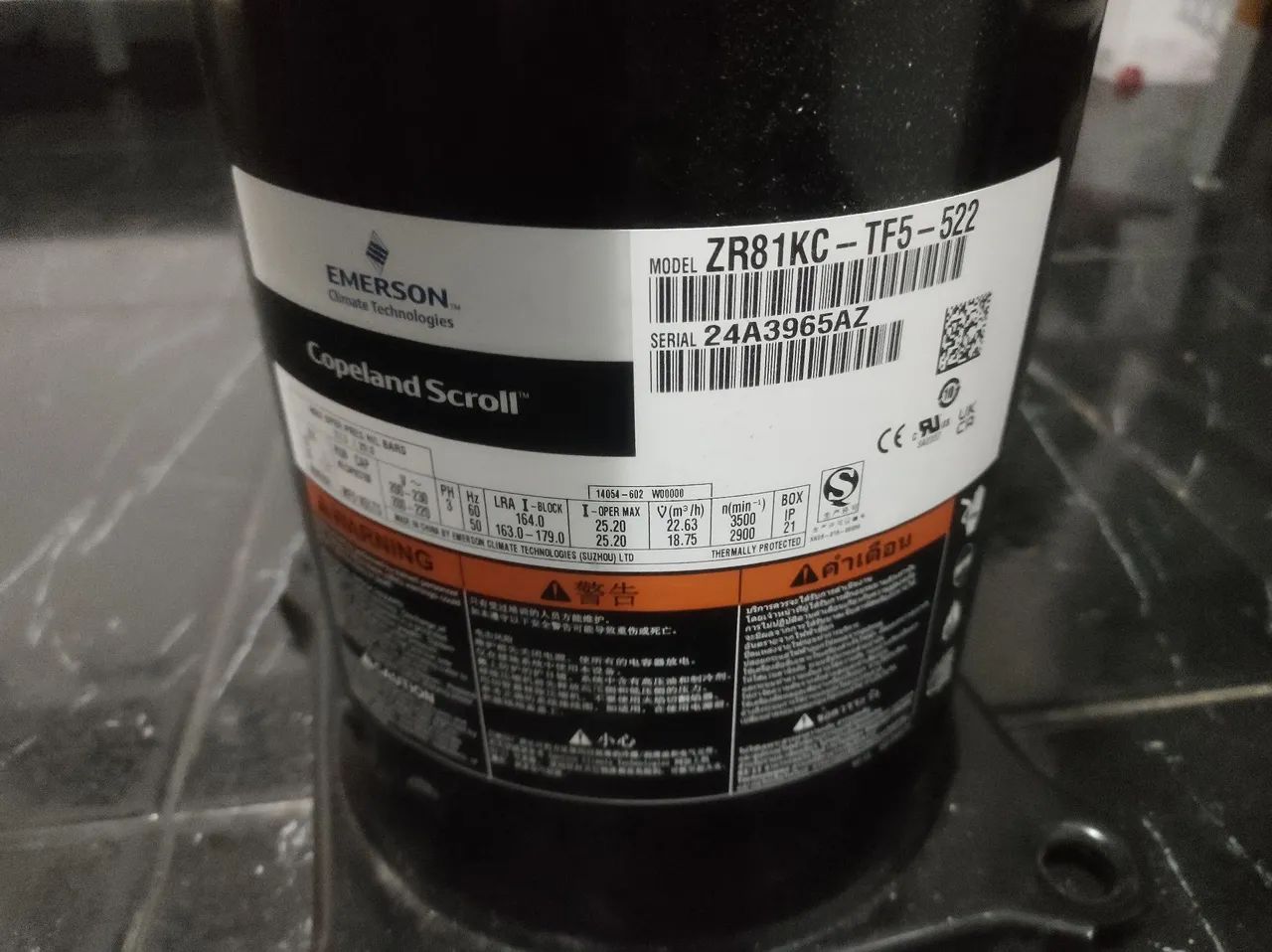 Compressor scroll copeland 90.000 btus novo na caixa  - Foto 4