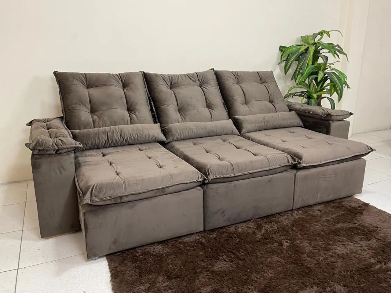 RECLINING EXTENDABLE SOFA 270 WIDTH THREE MODULES SUPER COMFORT!! 727LO965579523729282121