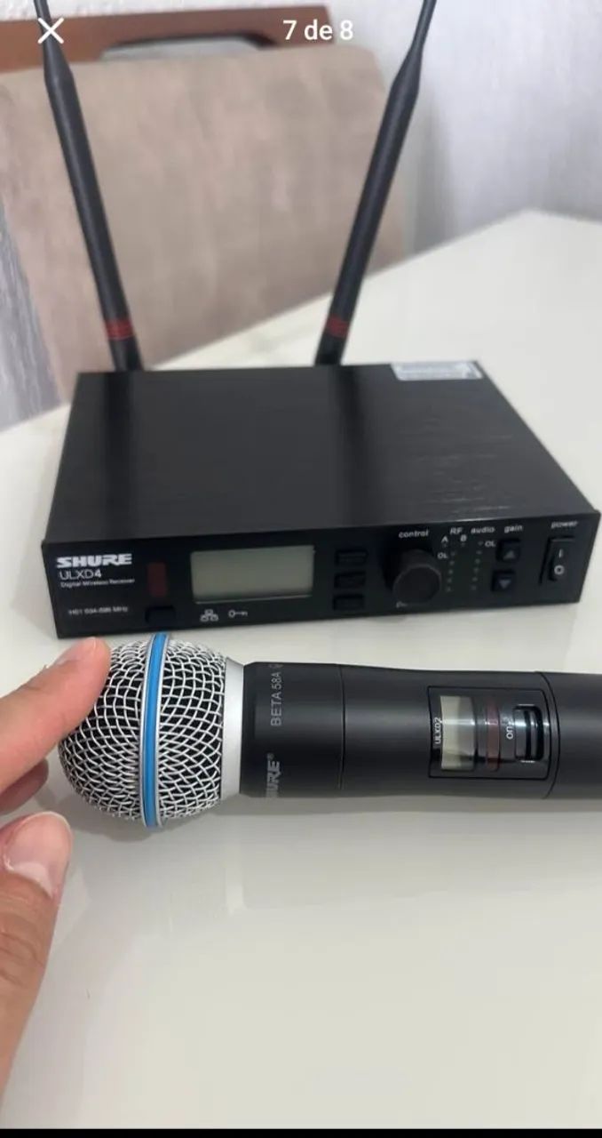 Microfone Sem Fio Shure ULXD4 Beta58a64197818139265124