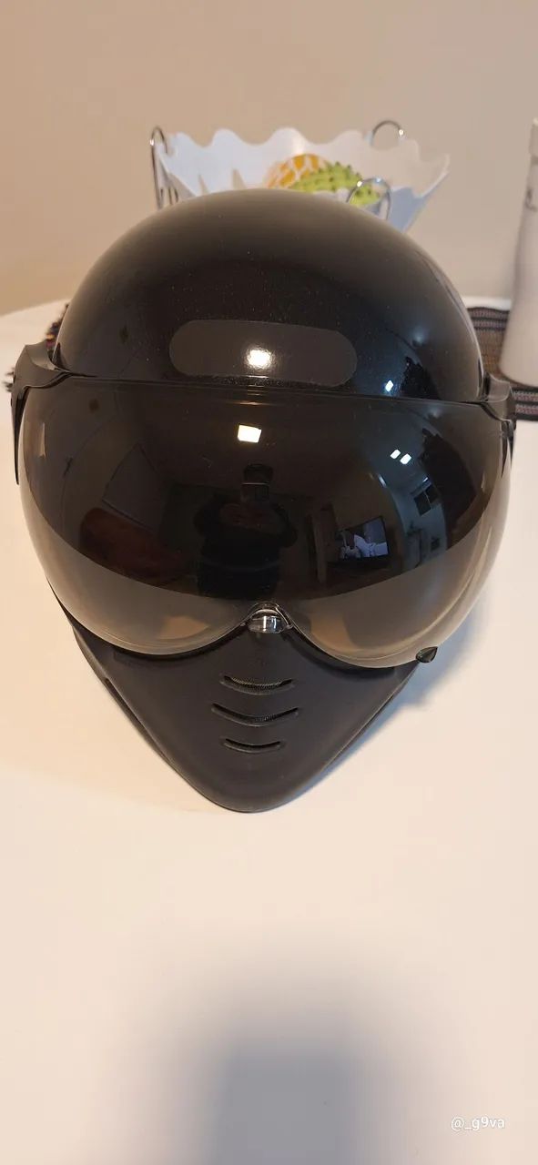 Capacete Moto estilo vintage com viseira - Foto 3