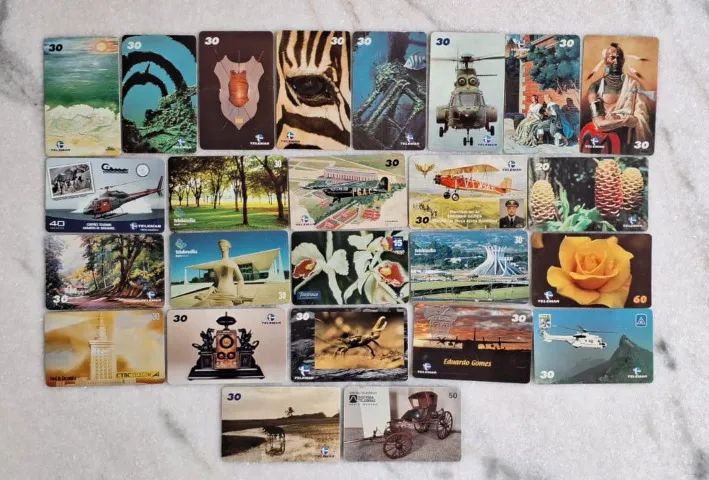 Cartões telefônicos antigos