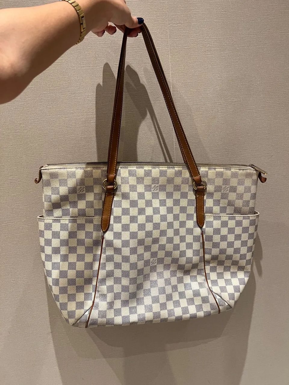 Bolsa Original Usada Louis Vuitton Totally Damier Azur GM