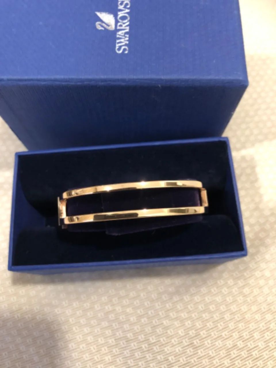 SWAROVSKI BRACELETE COM CRISTAIS ROSÊ GOLD SEM USO - Foto 2
