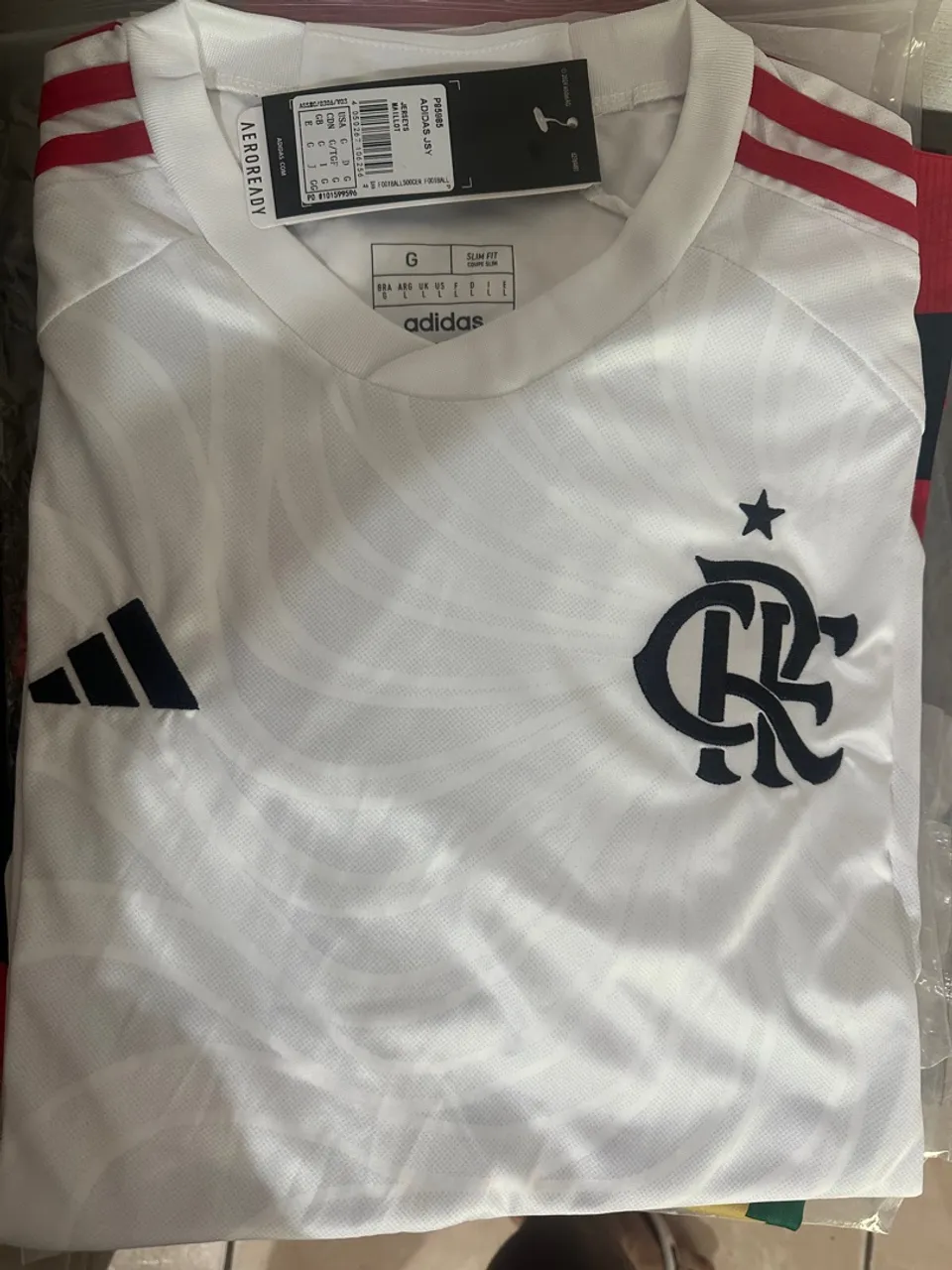 Camisa Flamengo Adidas Branca - Tamanho G