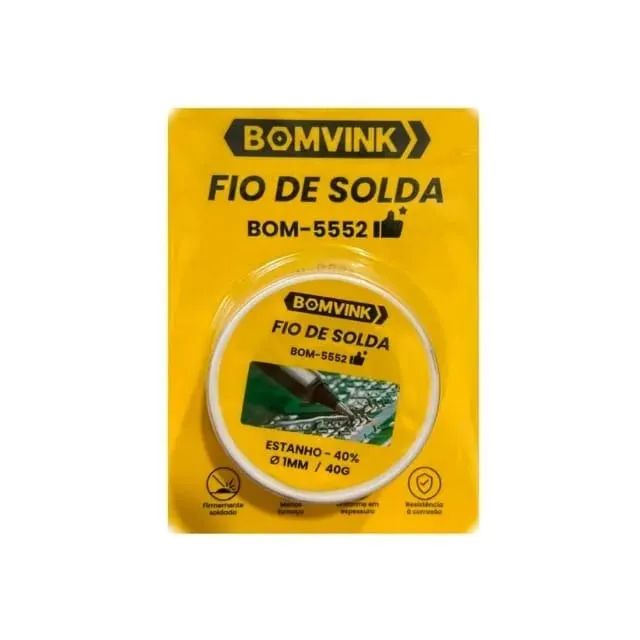 Rolo Solda Estanho 40g 1mm 40 por cento (Entrega Grátis) - Foto 2